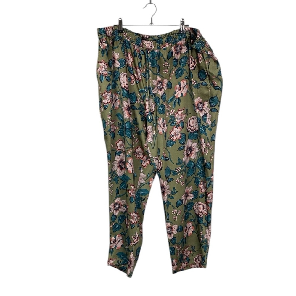Lauren Ralph Lauren Olive Green Floral Pants